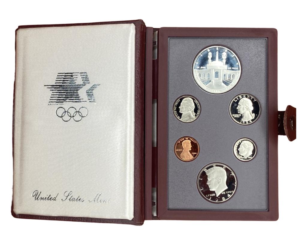 1984 US Olympic Prestige Proof Coin Set- Silver Do: 1984 US Olympic Prestige Proof Coin Set with Silver Dollar