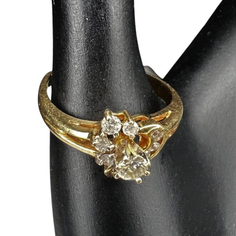 10k Gold Ladies Ring with Diamonds (1 of 5)