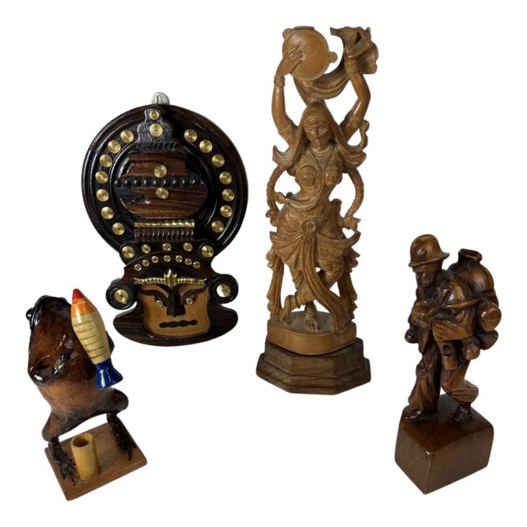 Vintage Wood Carved Figures- Middle Eastern Dancer (1 of 10)