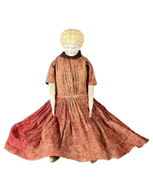 Antique Victorian Bisque Head & Cloth Body Doll (1 of 3)