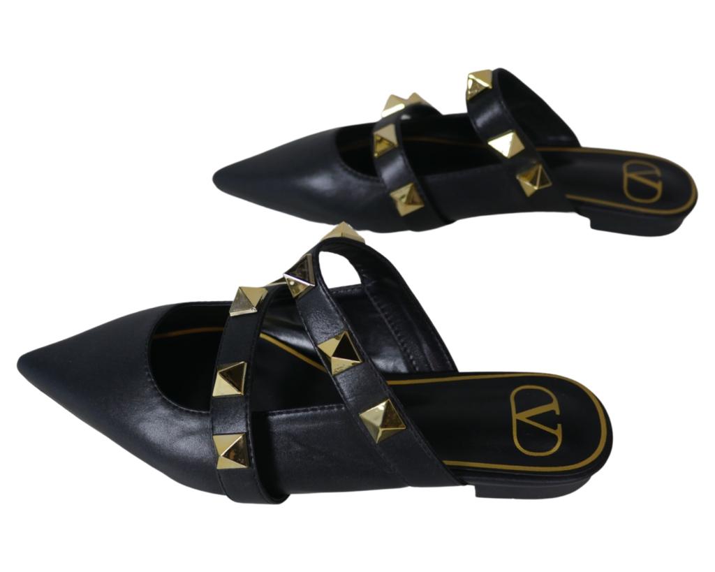 Valentino Garavani Ladies Leather Sandals Sz 9.5 N (1 of 6)