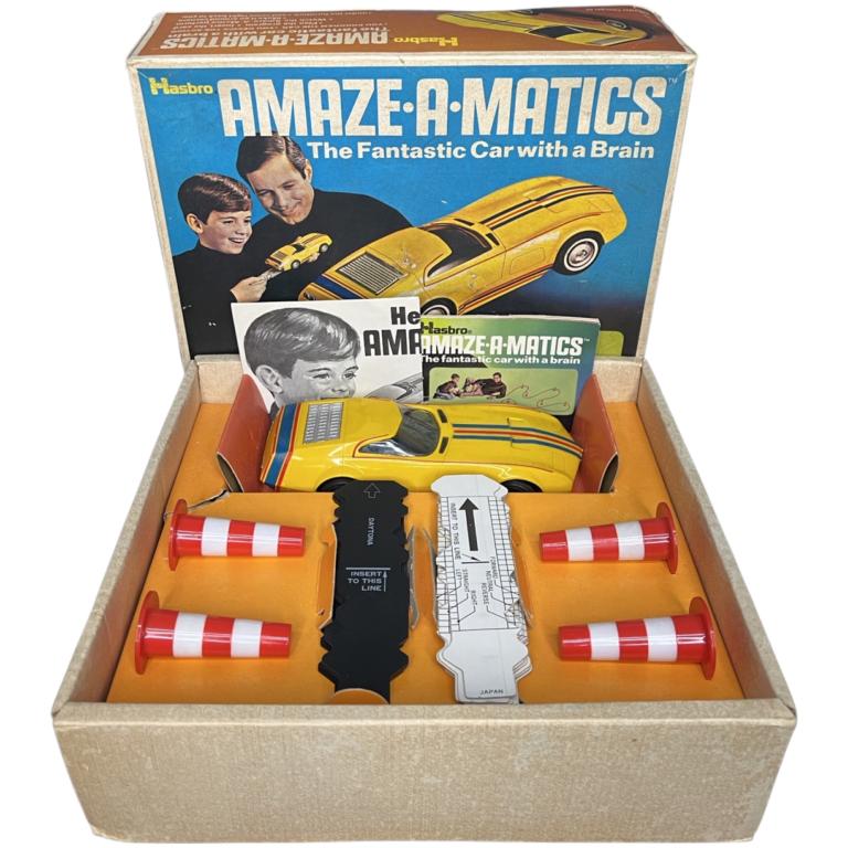 1960's Amaze-A-Matics Racing Car by Hasbro w/ Box: 1960's Amaze-A-Matics Racing Car by Hasbro with Original Box.