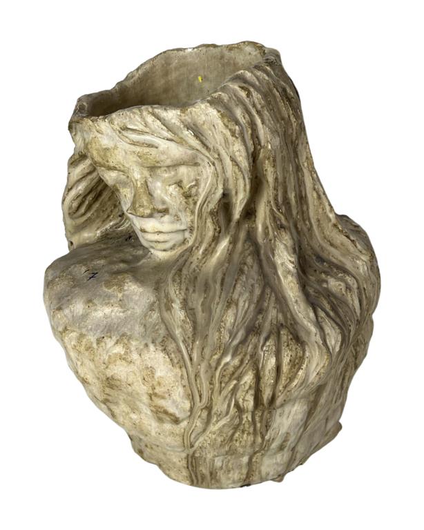 Teari Gauger Art Pottery Girls Bust Planter/ Vase (1 of 6)