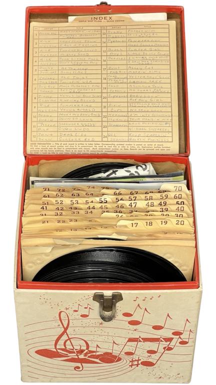 Box of Vintage 45 rpm Vinyl Records (1 of 6)