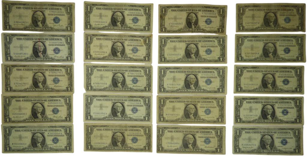 1935 & 1957 US One Dollar Silver Certificates Banc (1 of 8)