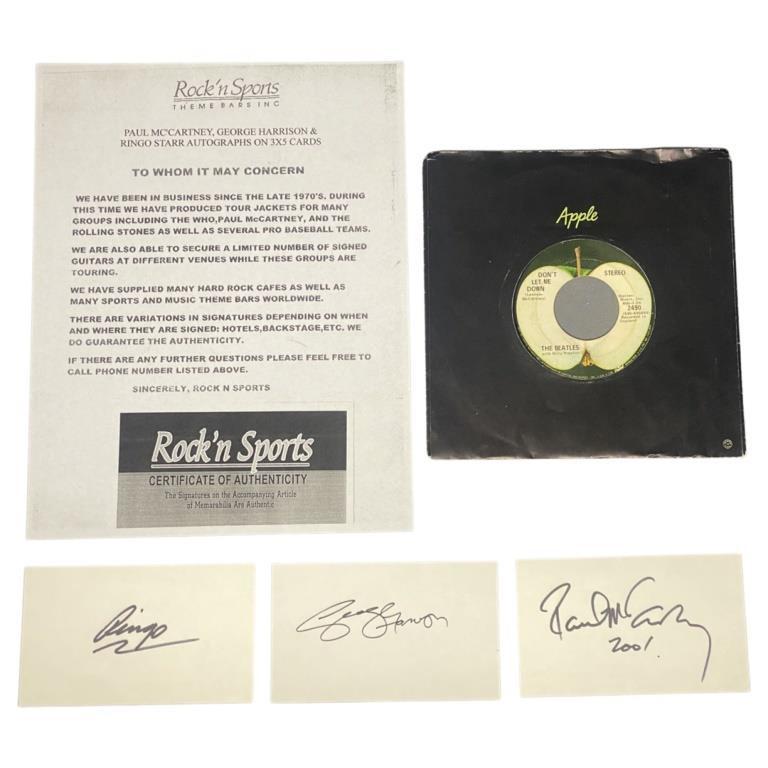 The Beatles- McCartney, Harrison, Starr Signatures (1 of 6)