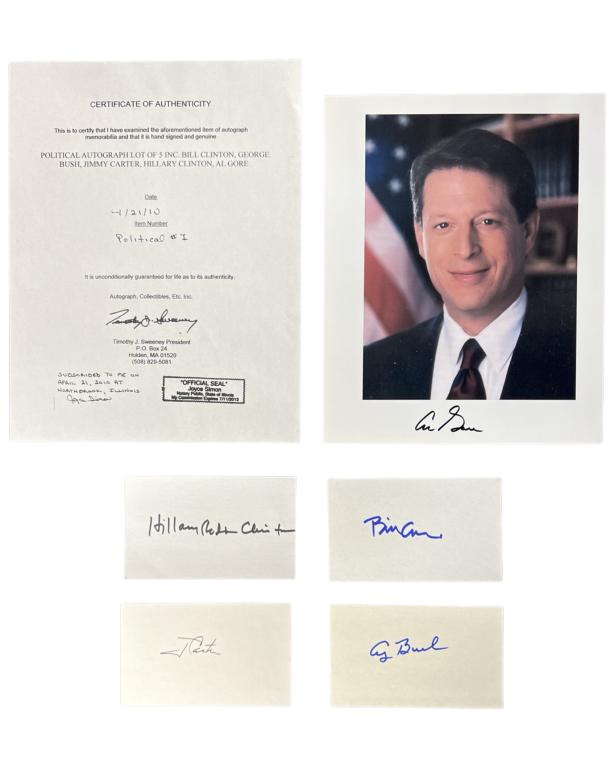 President Autograph Lot- Carter, Clinton, Bush (1 of 7)