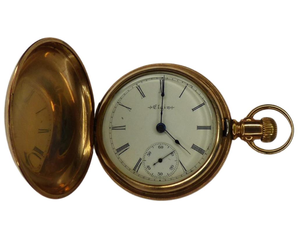 Antique Elgin Pocket Watch 15 Jewels Gold Plated a (1 of 6)