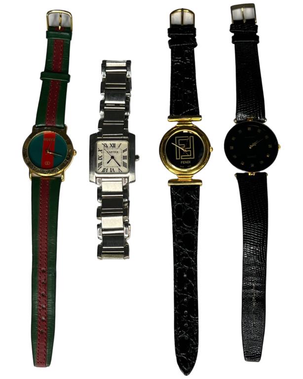 Designer Wrist Watches- Gucci, Fendi, Cartier, Pie (1 of 12)