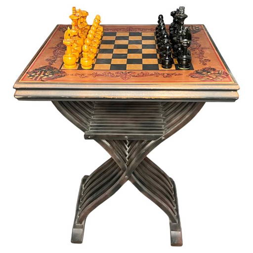 Brown & White Marble Chess Set - Samson Historical