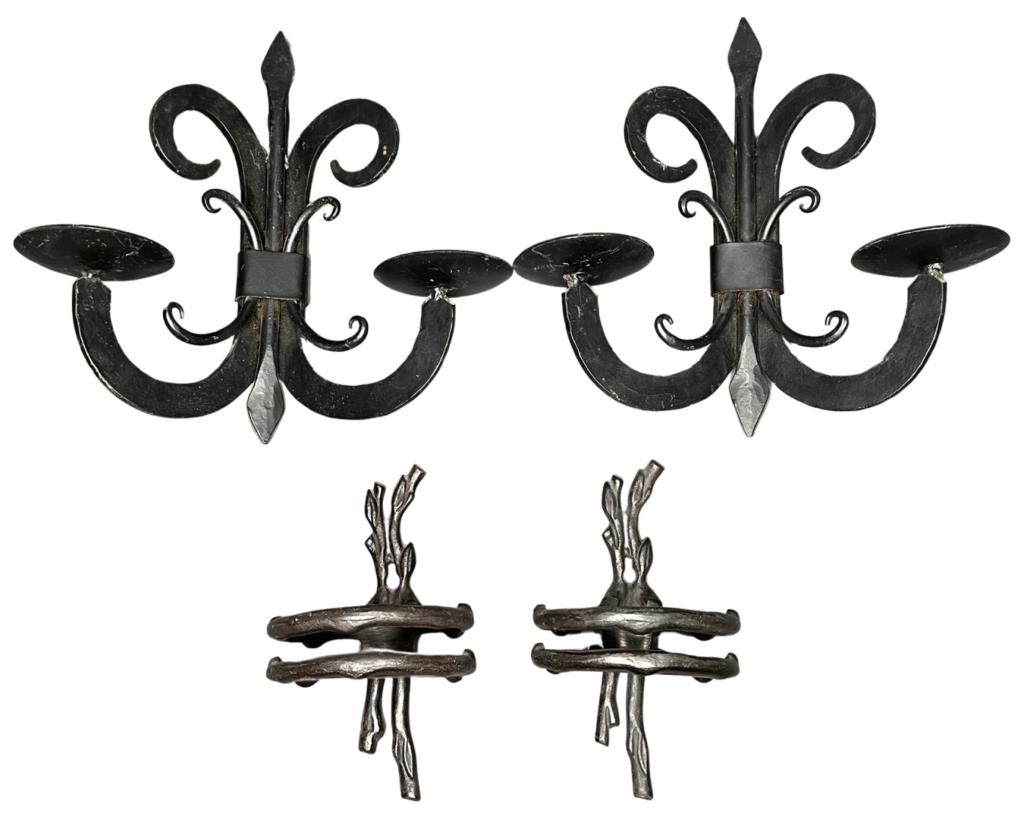 Wall Decor- Wrought Cast Iron Candleholders (1 of 6)