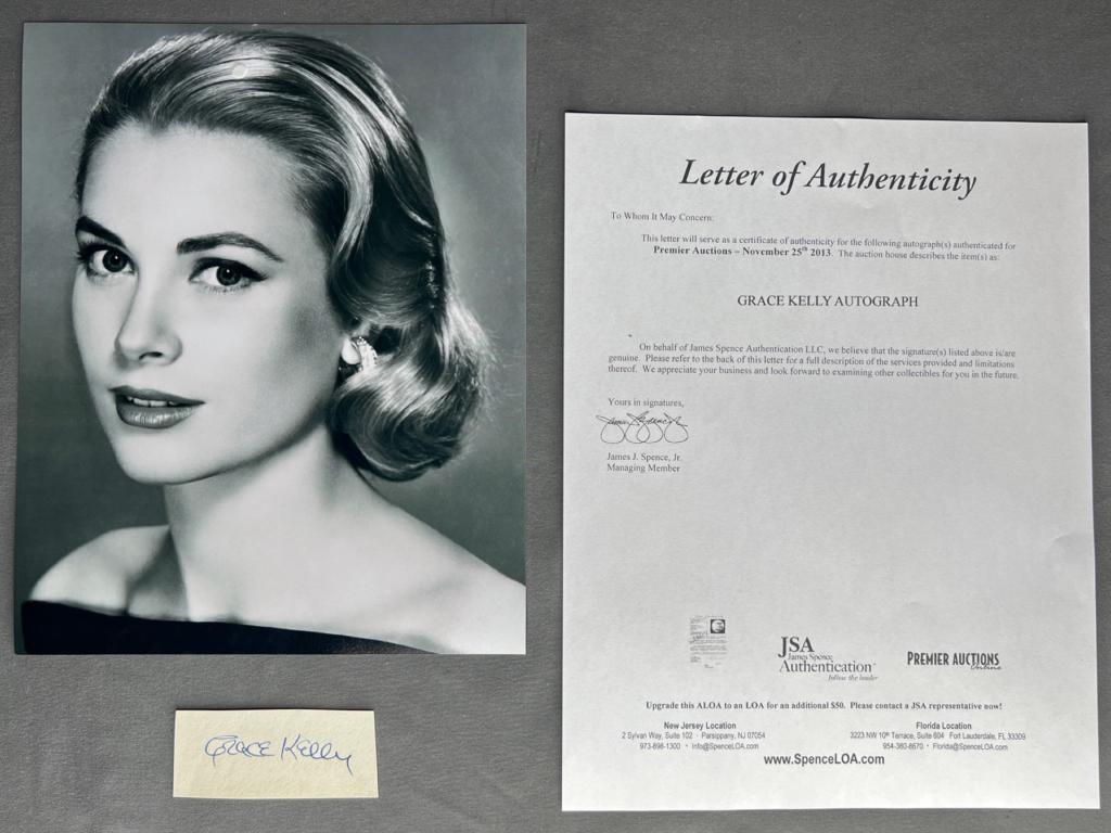 Grace Kelly Autograph/ Signature w/ Photograph (1 of 3)