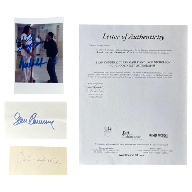 Legendary Actors Autographs- Sean Connery, Gable, (1 of 5)