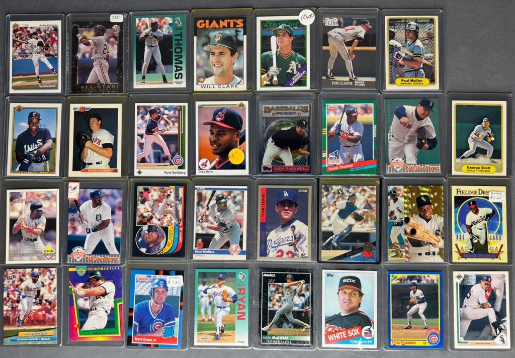 Lot of 30 Baseball Stars '82-'91 Trading Cards (1 of 3)