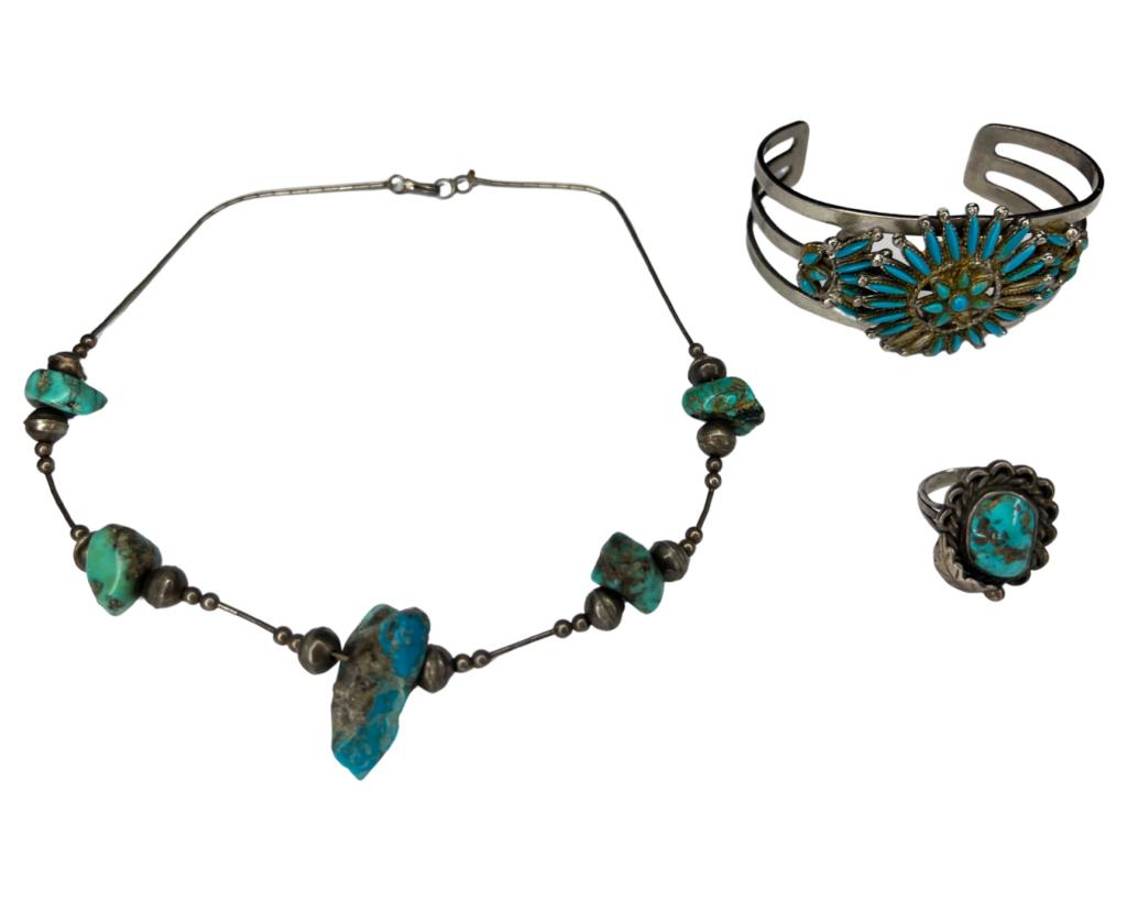 Native American Sterling Silver Jewelry Turquoise (1 of 13)