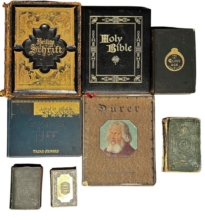 Antique & Vintage Books- 1885 Bible, Twain, Durer, (1 of 10)