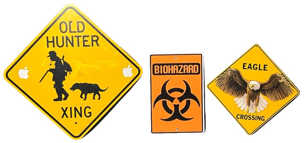Lot of Funny Street Signs- Old Hunter, Biohazard, (1 of 7)