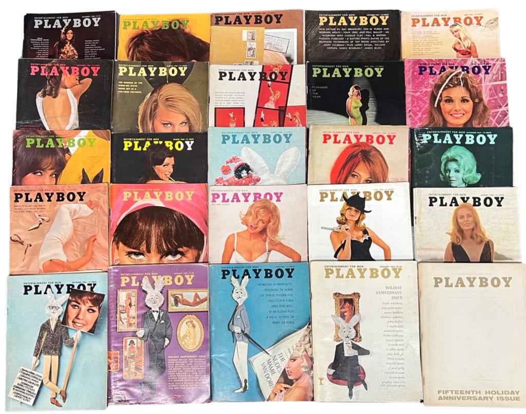 1960's Vintage Playboy Adult Erotic Magazines: Group of 1960's Vintage Playboy Adult Erotic Magazines