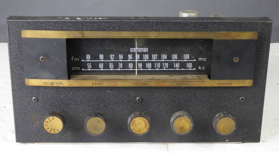 Vintage 1952 Craftsmen 800 Am/ Fm Tuner Radio