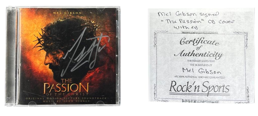 Mel Gibson Signed "Passion of the Christ"  CD (1 of 5)