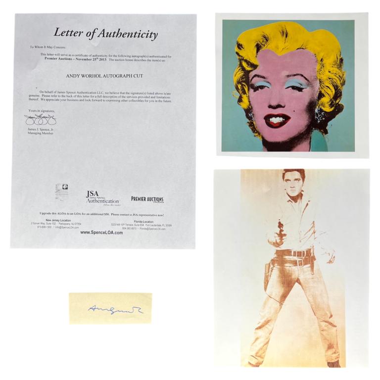 Andy Worhol Autograph/ Signature (1 of 4)