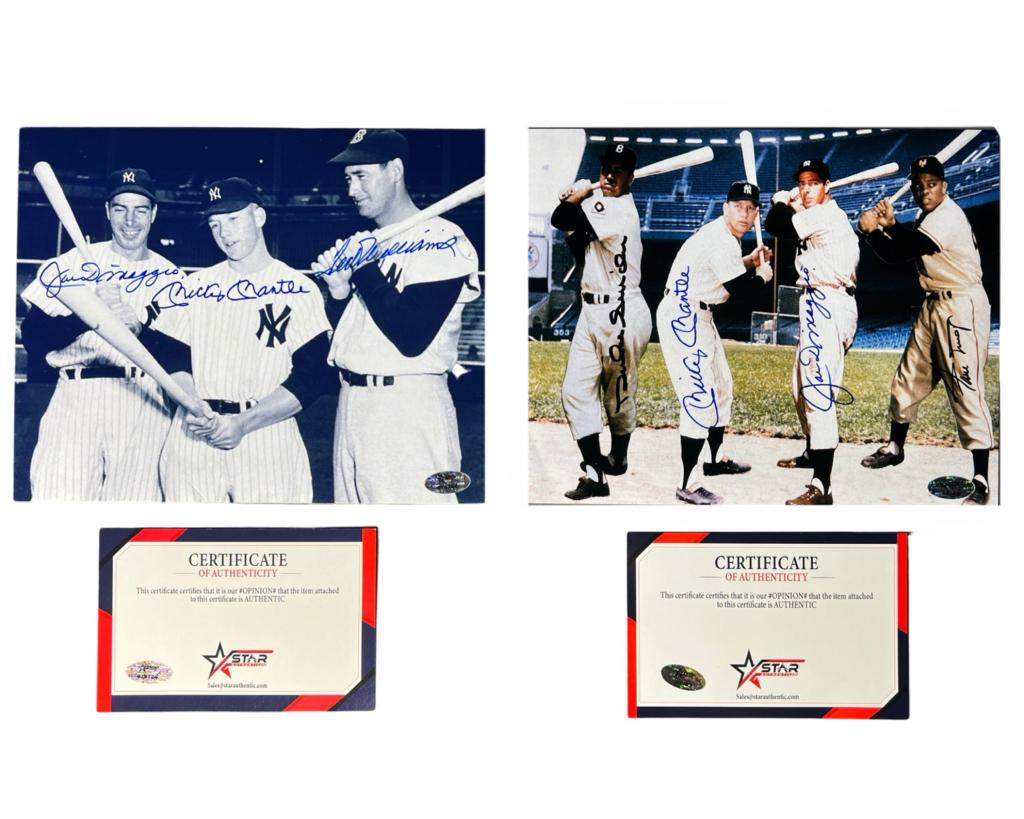 Two Baseball Legends Multi Signed Photographs (1 of 3)