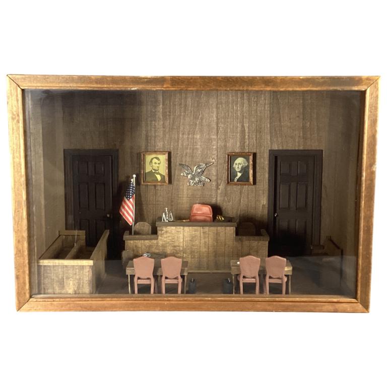 Court House Miniature Diorama Box/ Shadow Box (1 of 3)