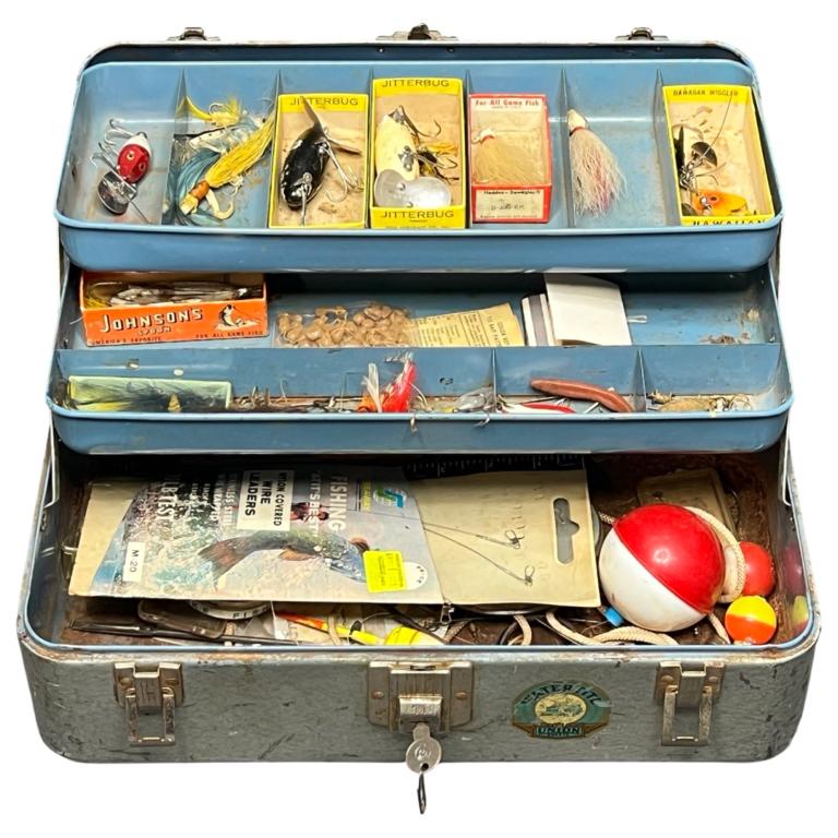 Vintage Fishing Tackle Box Filled with Supplies (1 of 5)