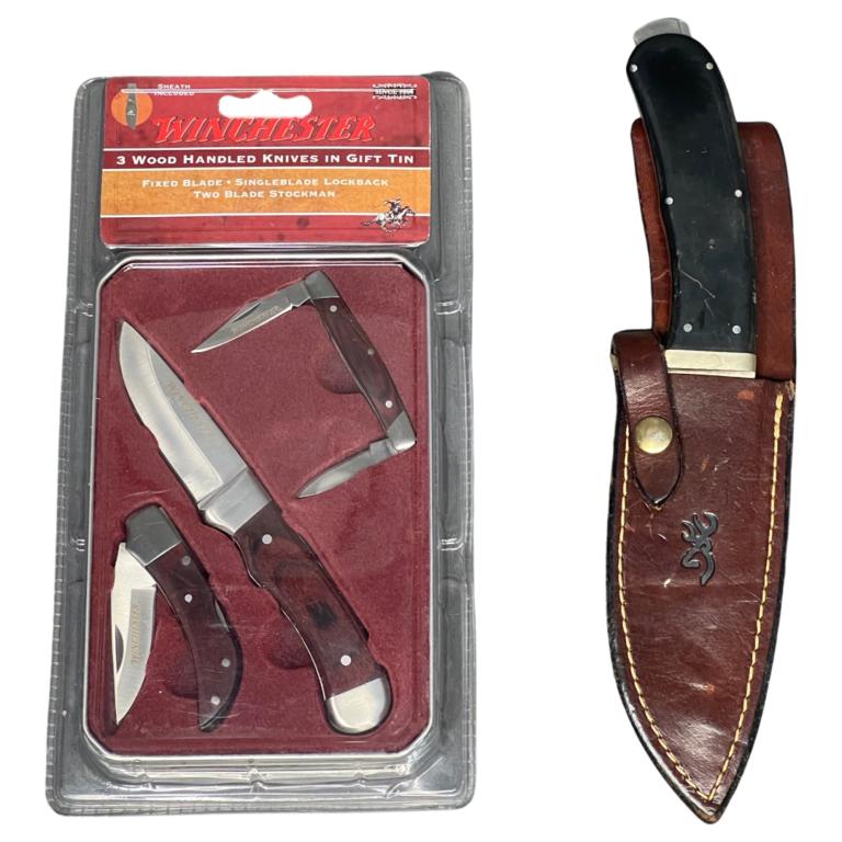 Browning Model 751 Hunting Knife & Winchester (1 of 13)