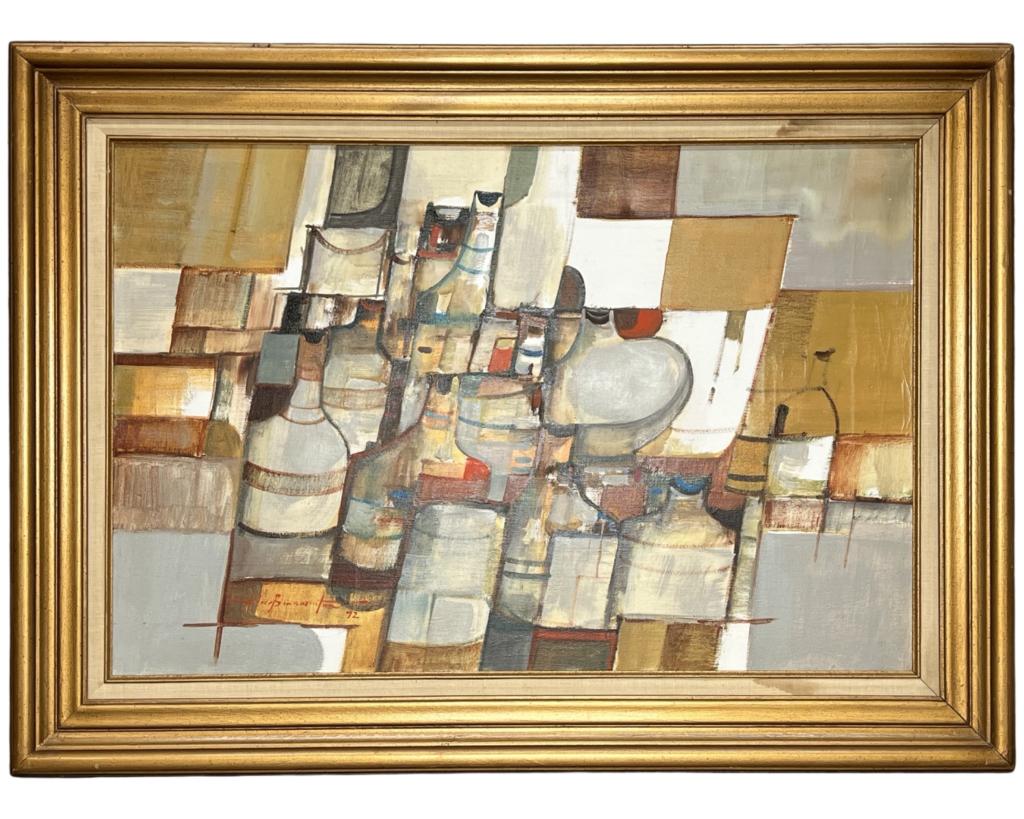 Unknown Artist Contemporary Stilllife Oil Painting (1 of 3)