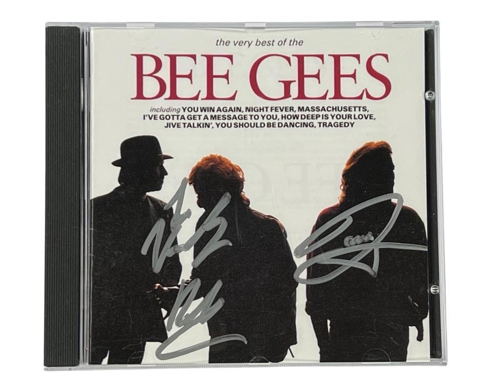 "Bee Gees" Crew Autographed/ Signed CD Cover (1 of 5)