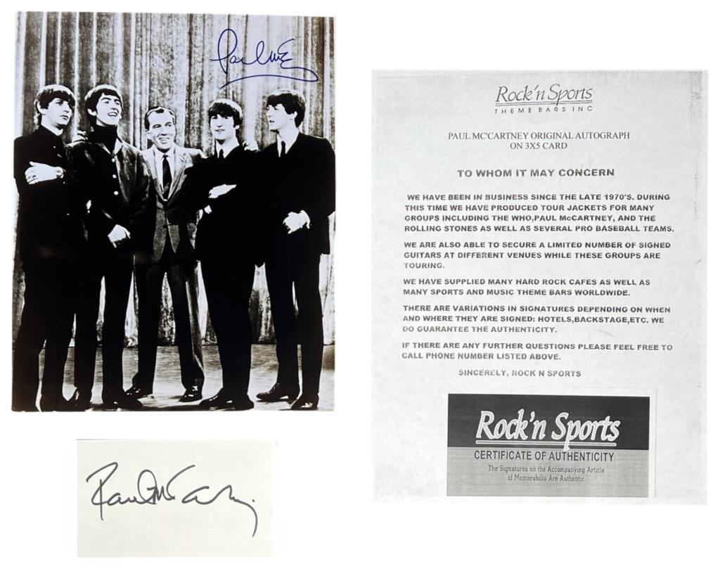 Paul McCartney Signature/ Autograph w/ Beatles Pho (1 of 4)