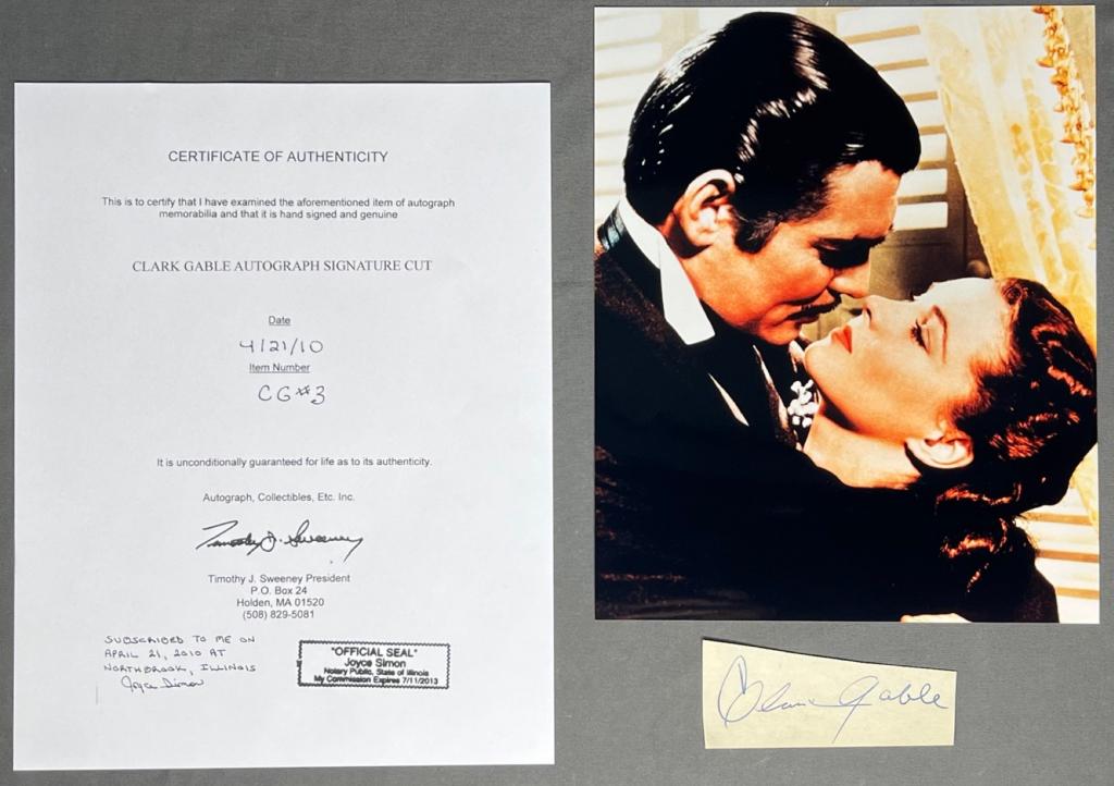 Clark Gable Autograph/ Signature w/ Photo (1 of 3)