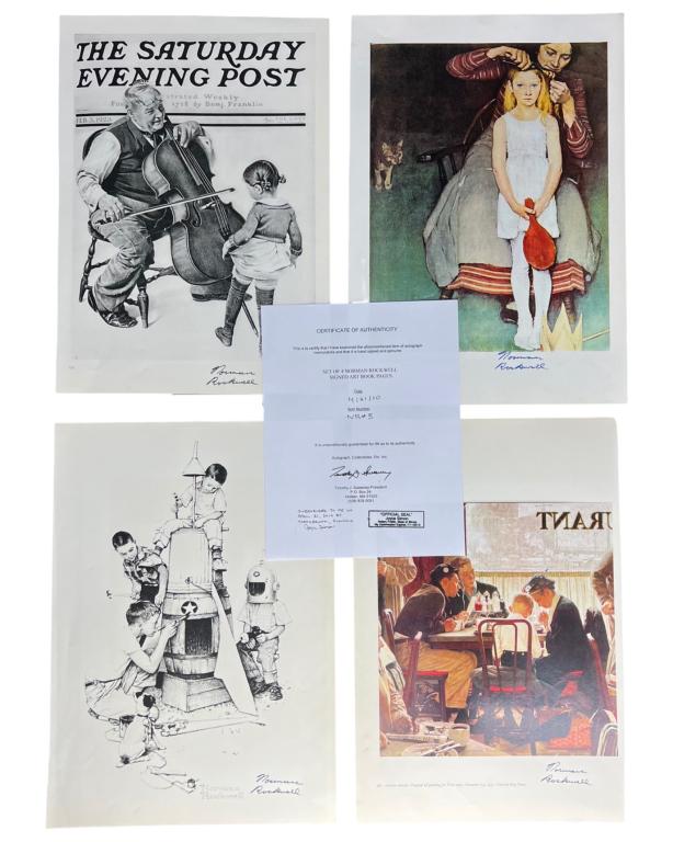 Norman Rockwell Signed/ Autographed Art Book Pages (1 of 6)