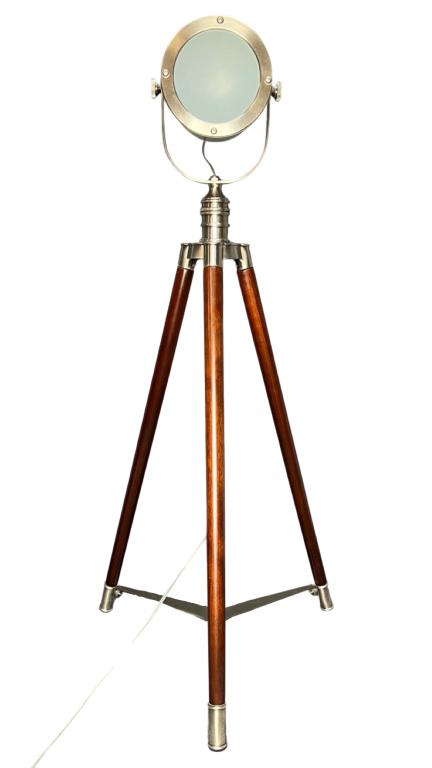 Nautical Spotlight / Searchlight Tripod Floor Lamp (1 of 9)