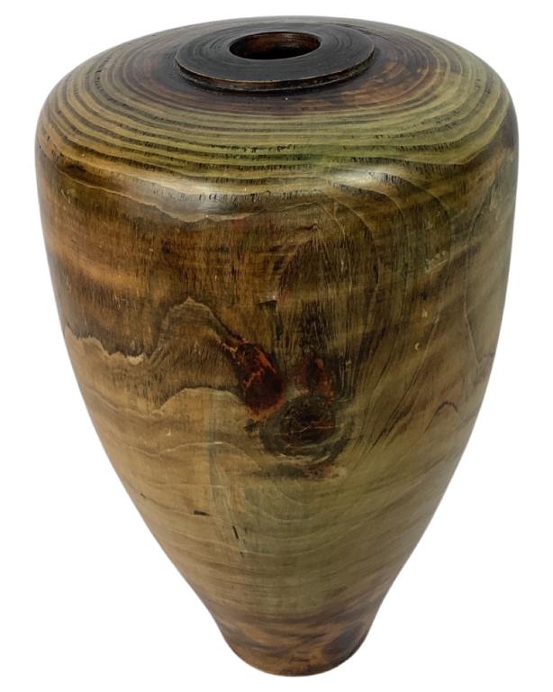 Large Burl Wood Solid One Piece Vase (1 of 4)