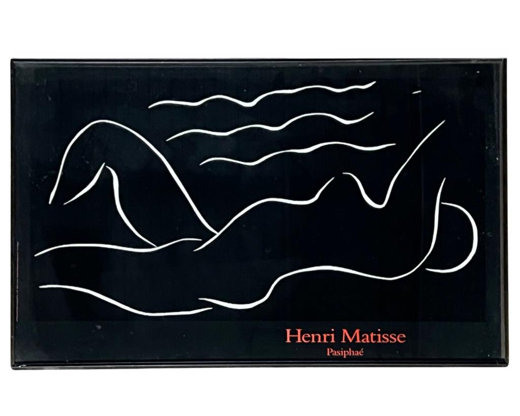 Henri Matisse Graphique de France Nude B&W Poster: Henri Matisse (1869-1954/ France). "Pasiphae" Reclining Nude Black & White Poster. Published by Graphique de France in 1990. Printed in France. Measures 28" x 40" framed. Good Condition.