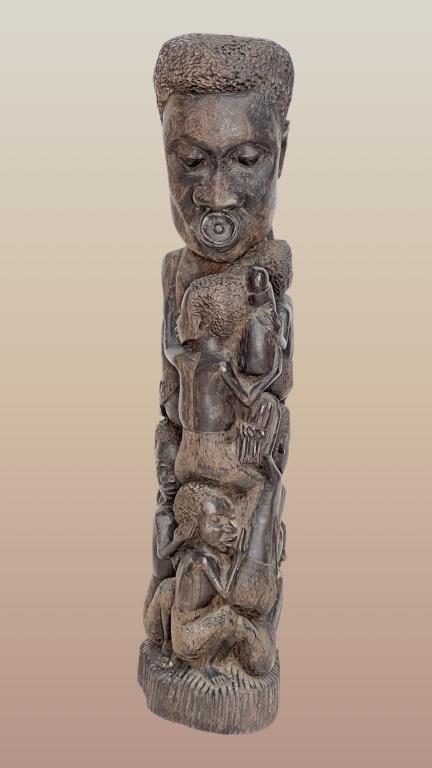 Makonde Tree of Life African Wood Carved Statue (1 of 10)