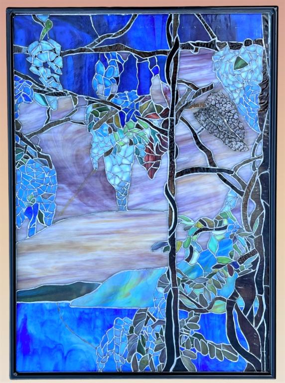 Art Nouveau Style Stained Glass Window Panel (1 of 3)