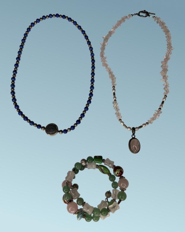 Sterling Silver Necklaces & Bracelets w/ Stones (1 of 8)