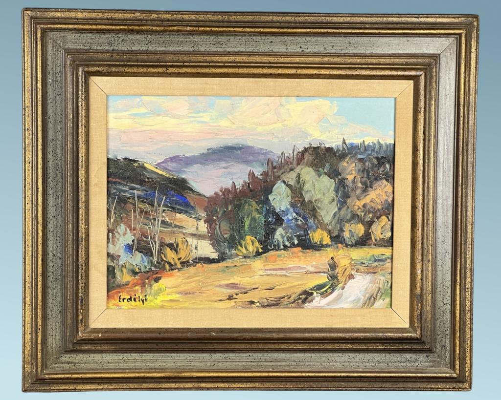 Bela Erdelyi - Mountain Landscape Oil on Canvas (1 of 3)