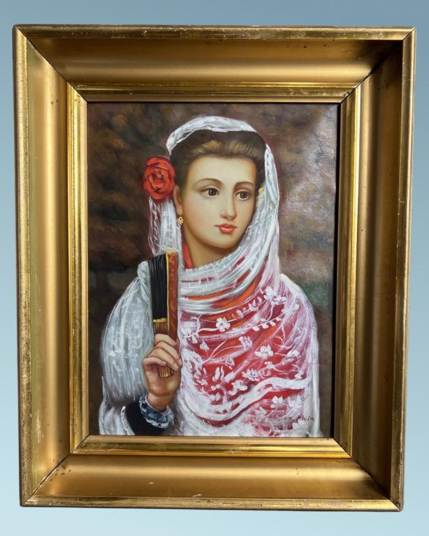 F. Klein- Portrait of Young Lady Oil Painting (1 of 3)