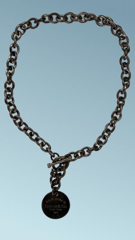 Vintage Silver Tone Necklace- marked 925 (1 of 3)