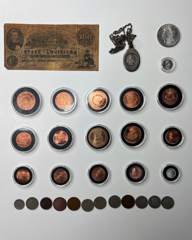 Lot of Earlier US Coins including Silver & Replica (1 of 7)