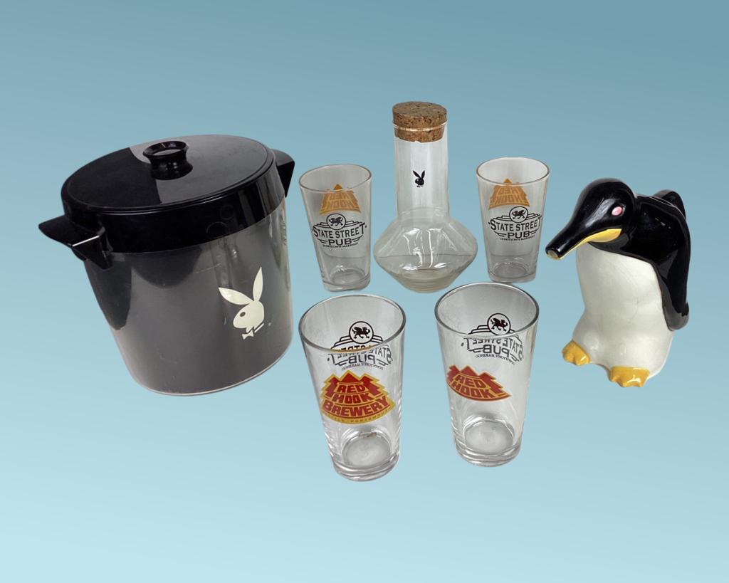 Playboy Ice Bucket & Decanter, Penguin Pitcher & (1 of 5)