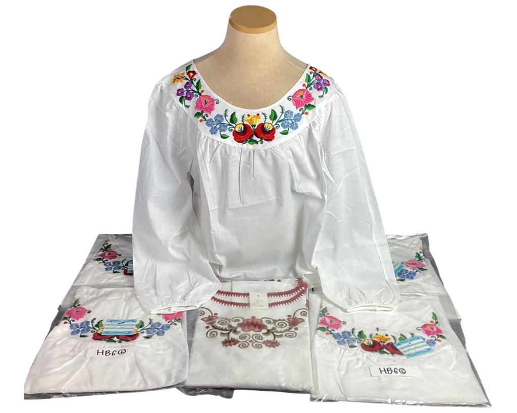 Kalocsa Hungarian Folk Ladies Embroidered Blouses (1 of 5)