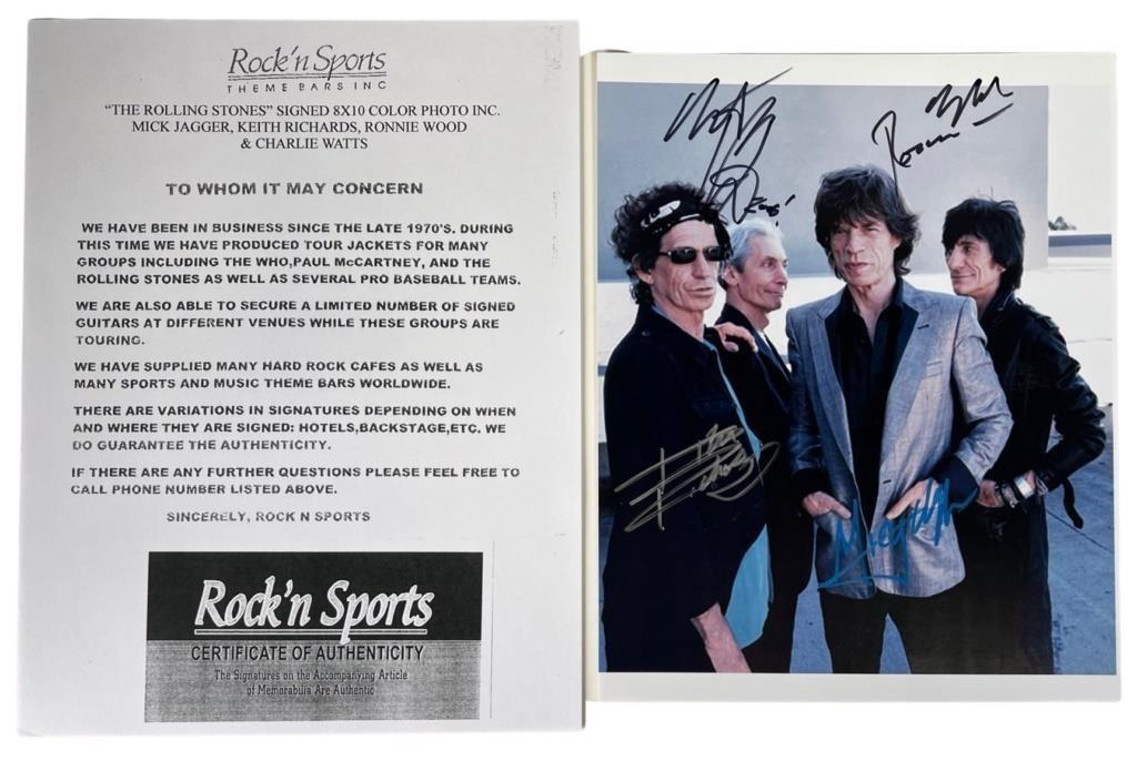The Rolling Stones Autographed Signed Photograph (1 of 3)