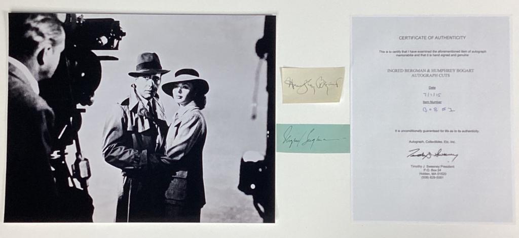 Ingrid Bergman & Humphrey Bogart Autographs (1 of 4)