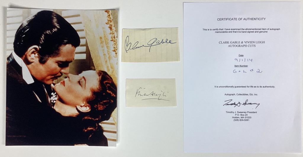 Clark Gable & Vivien Leigh Autographs (1 of 4)