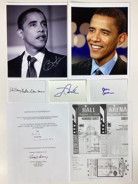 President Obama, Clinton, Carter Autographs (1 of 5)